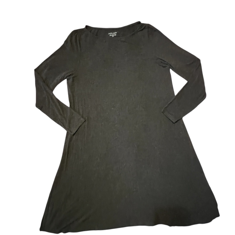 Eileen Fisher Charcoal Long Sleeve Dress M - Picture 3 of 8